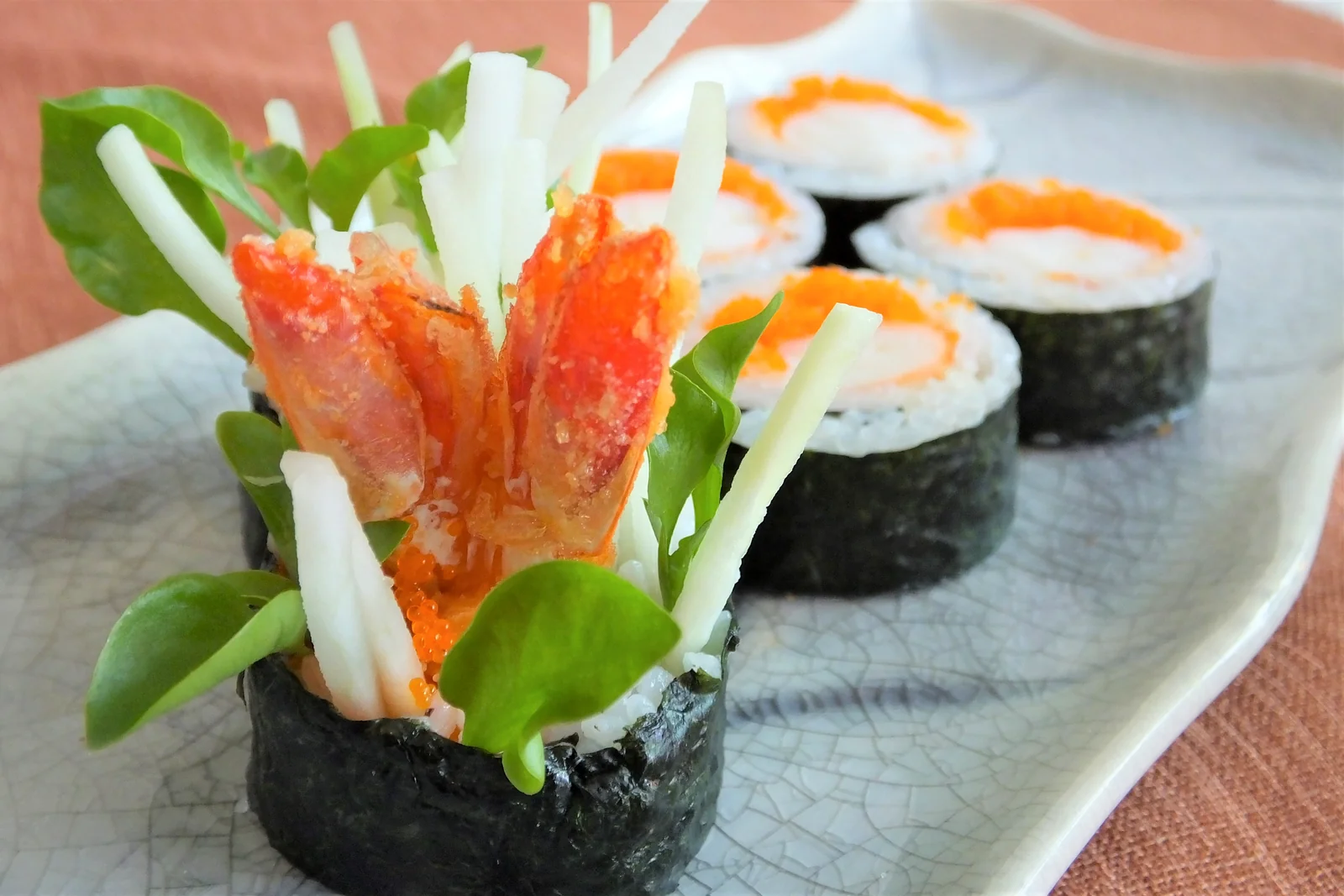 Signature sushi roll at KOBORI